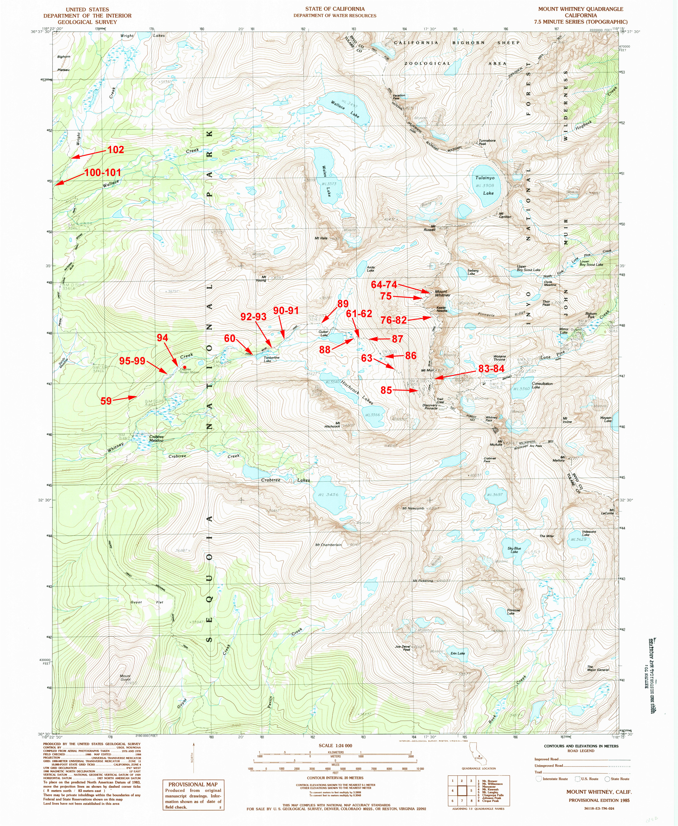 Mt Whitney Map 
